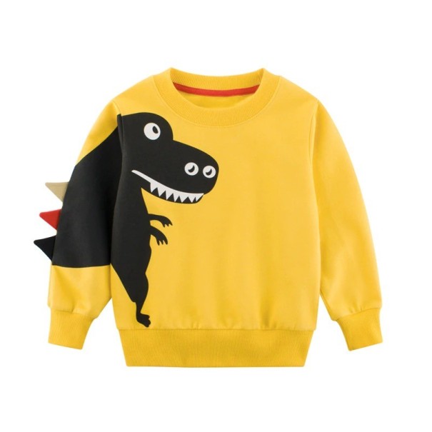 Sweatshirt infantil com dinossauro L668 amarelo 6