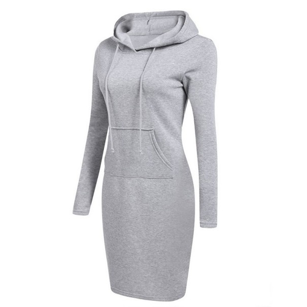 Sweatshirt-Kleid für Damen grau S