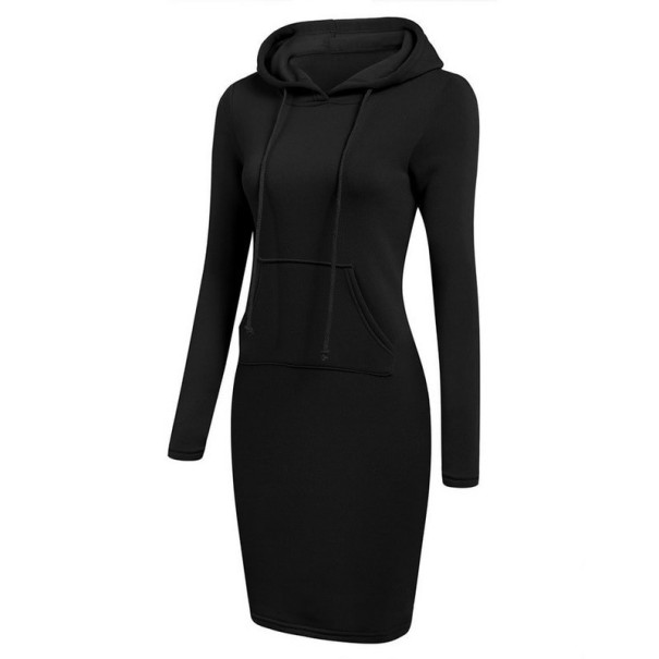 Sweatshirt-Kleid für Damen schwarz XL