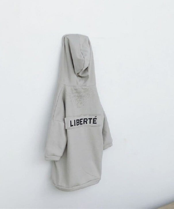 Sweatshirt longa para crianças cinzento 18-24 meses