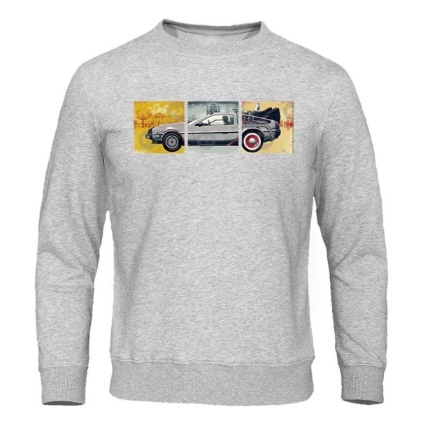 Sweatshirt Masculina com Carro cinzento claro XS