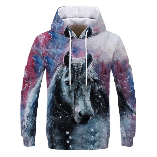Sweatshirt med hest F156 XXS 10