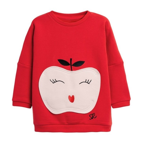 Sweatshirt menina L562 vermelho 12-24 meses