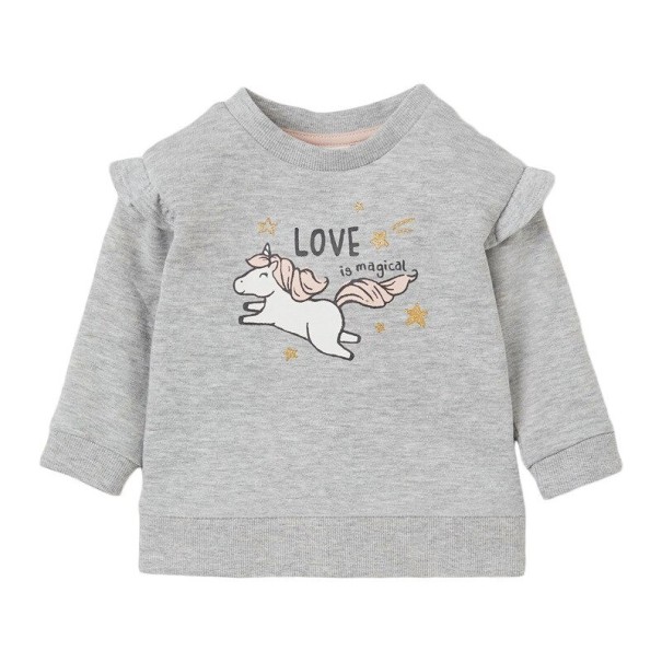 Sweatshirt menina L574 cinzento 4