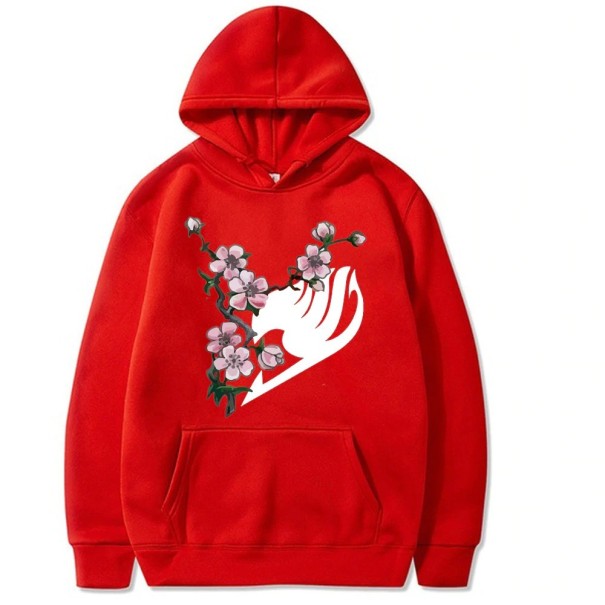 Sweatshirt mit Blumen rot 4XL