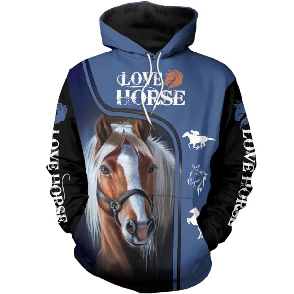 Sweatshirt mit einem Pferd A4501 M 15