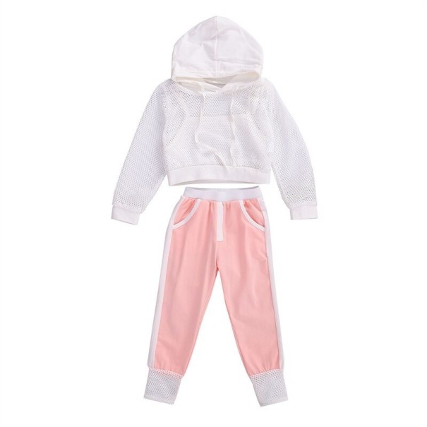 Sweatshirt, Tanktop und Hose für Mädchen L1348 rosa 2-3 Jahre