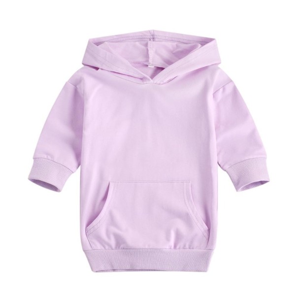 Sweatshirtkjole til piger lyslilla 4