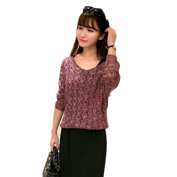 Sweter damski A2357 bordowy