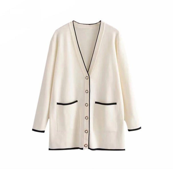Sweter damski G400 kremowy L