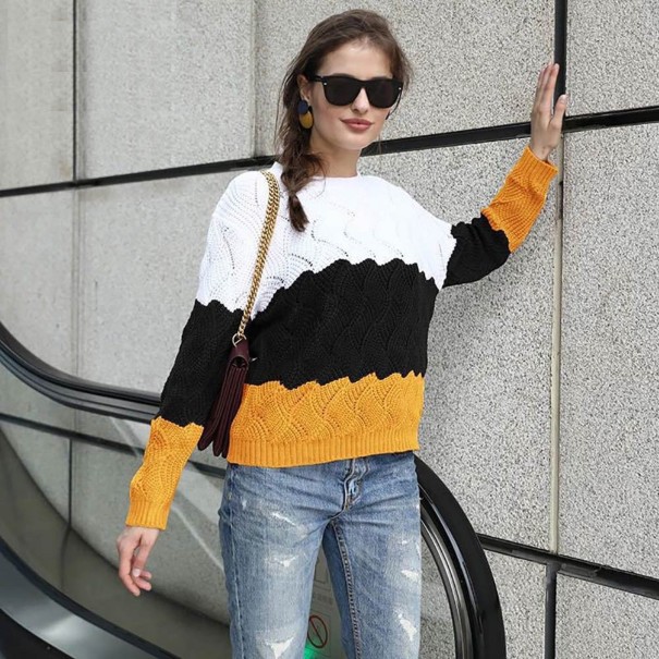 Sweter damski w paski A2185 XL 1