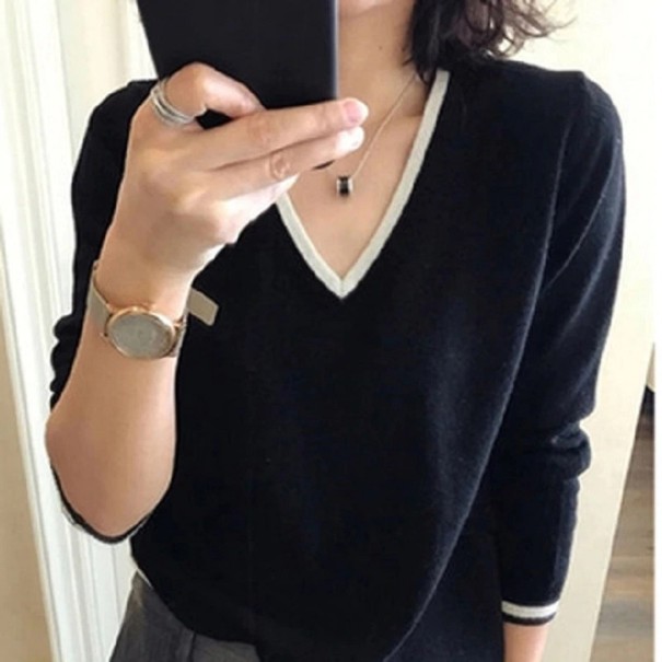 Sweter damski z kaszmiru czarny S