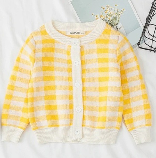 Sweter dziecięcy L611 żółty 5