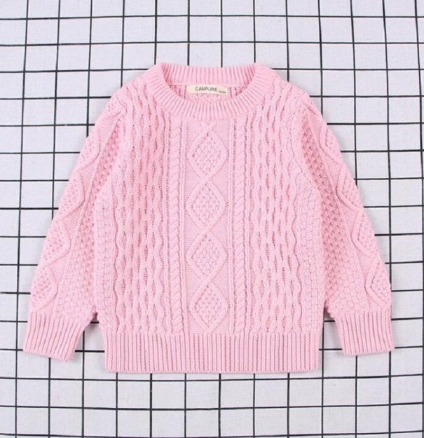 Sweter dziecięcy L624 różowy 4