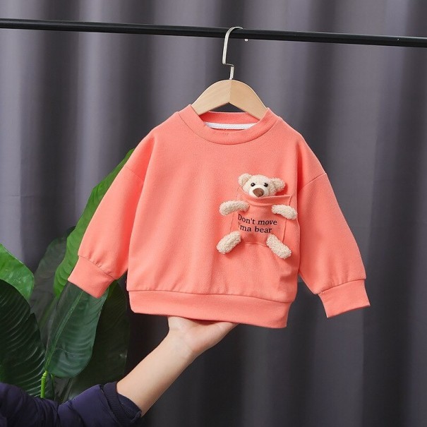 Sweter dziecięcy z misiem A2850 pomarańczowy 4