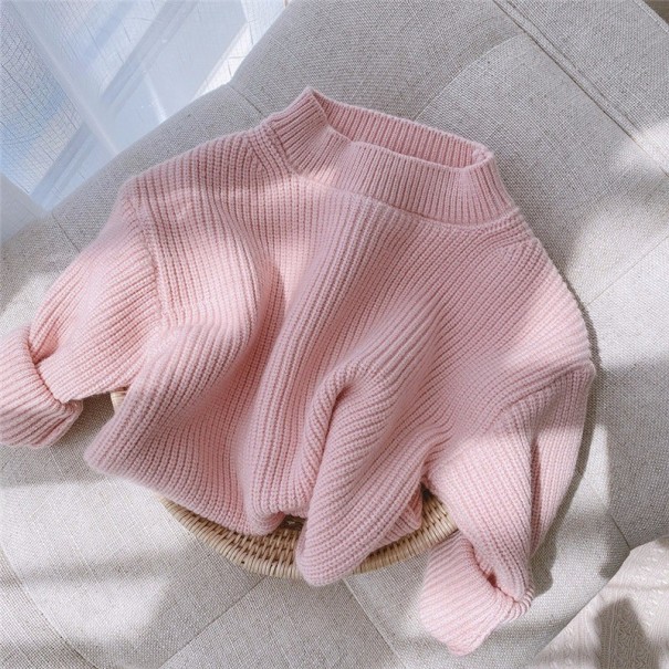 Sweter dziewczęcy L598 różowy 9-12 miesięcy