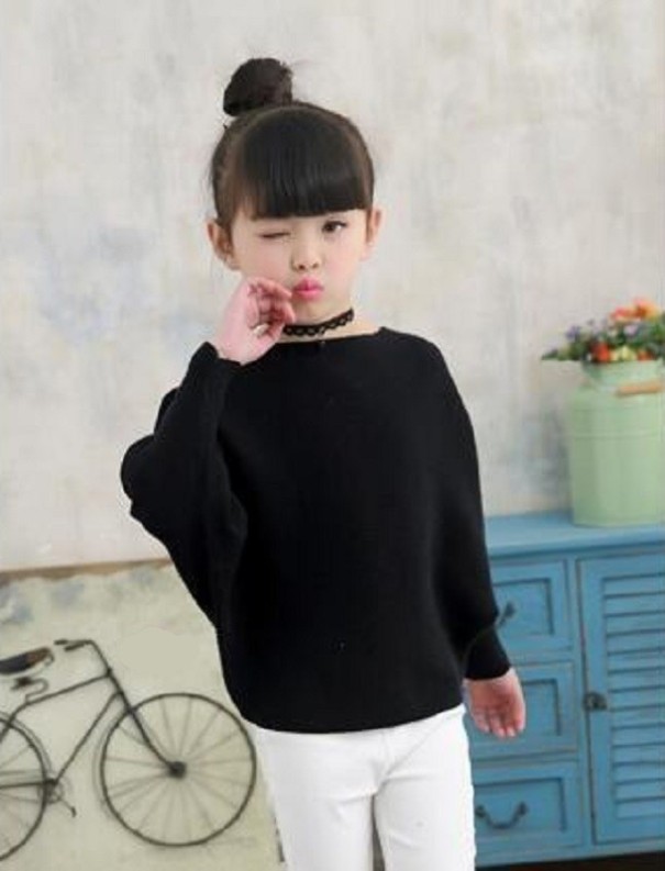 Sweter dziewczęcy L616 czarny 10