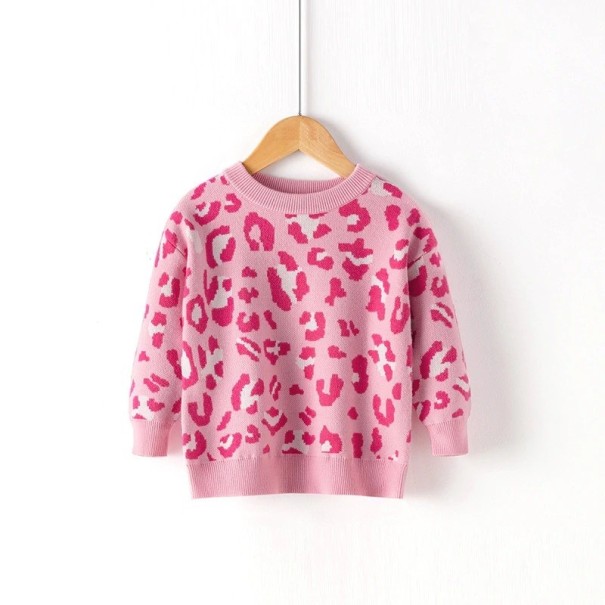 Sweter dziewczęcy L617 różowy 6