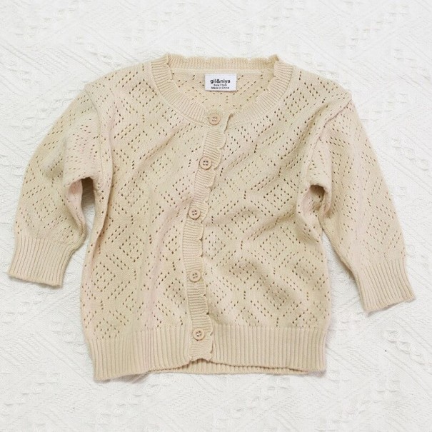 Sweter dziewczęcy L644 beżowy 3