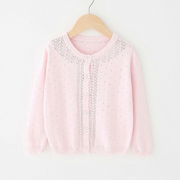 Sweter dziewczęcy L662 jasnoróżowy 3