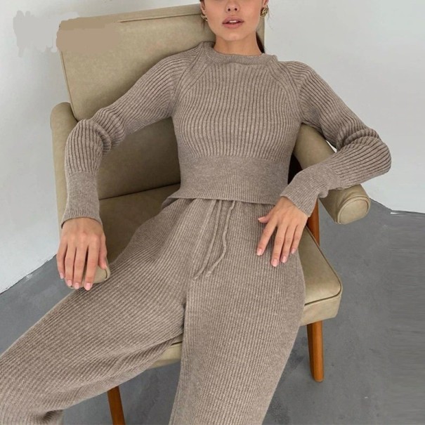 Sweter i spodnie damskie B1064 szary S