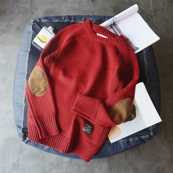 Sweter męski A2607 czerwony XXL