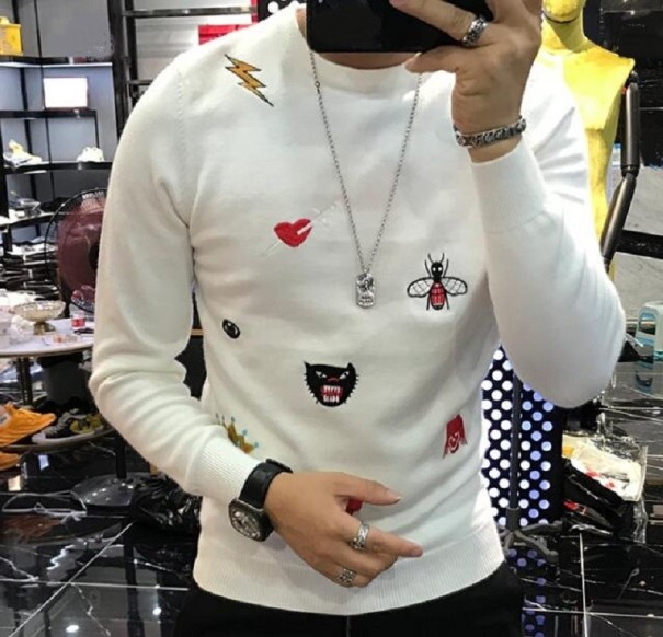 Sweter męski A2613 biały M