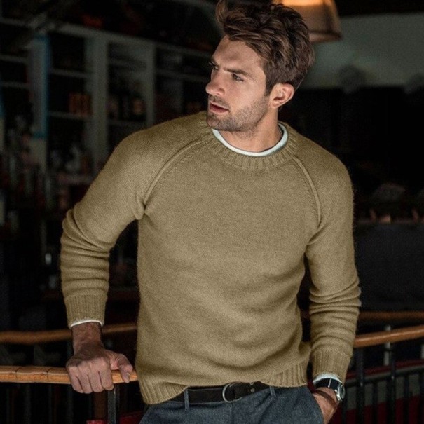 Sweter męski F218 khaki XL