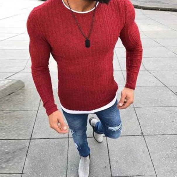 Sweter męski F284 czerwony XXL
