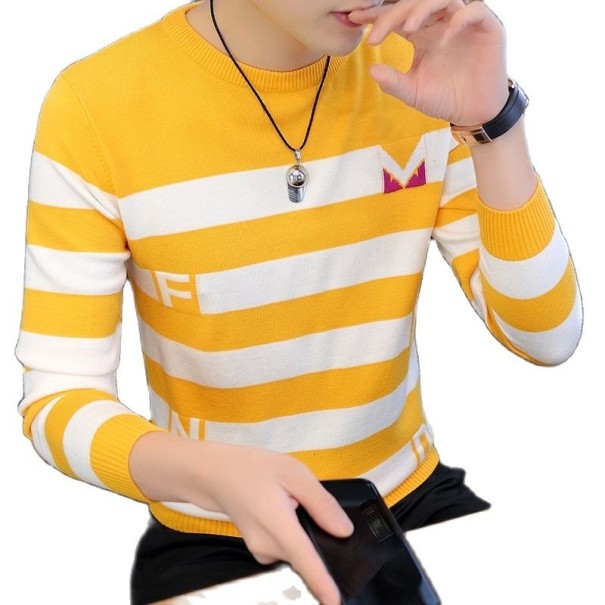 Sweter męski w paski F185 L 3