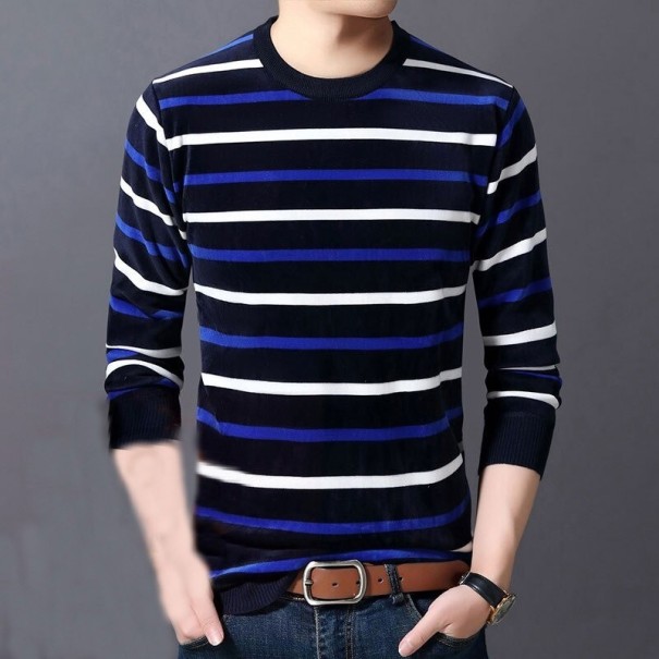 Sweter męski w paski F202 XS 5
