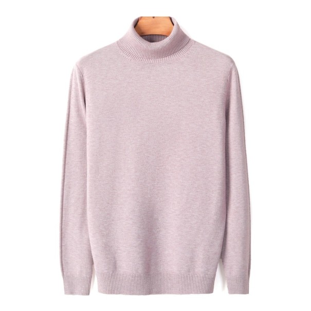 Sweter męski z golfem F170 różowy XL