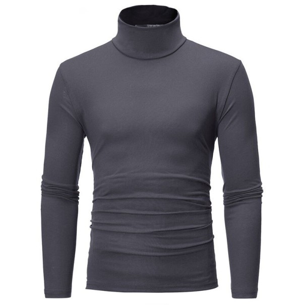 Sweter męski z golfem F172 ciemnoszary L