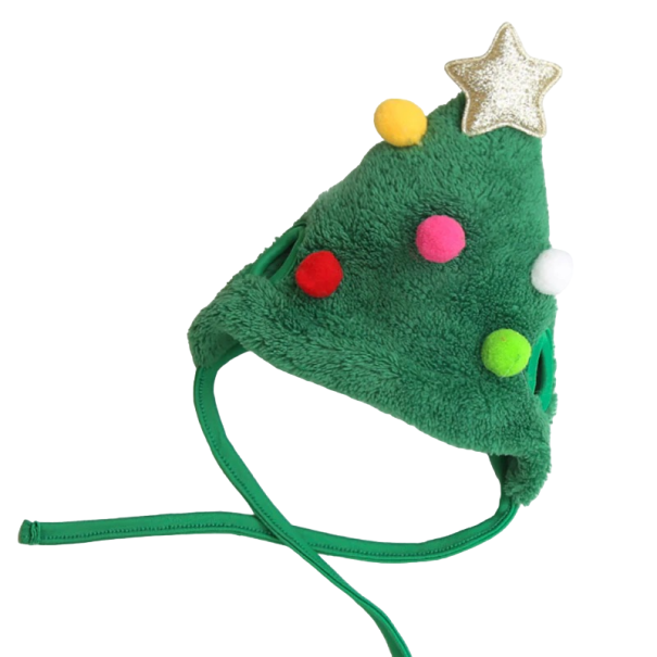 Świąteczna czapka dla psa - drzewko 1