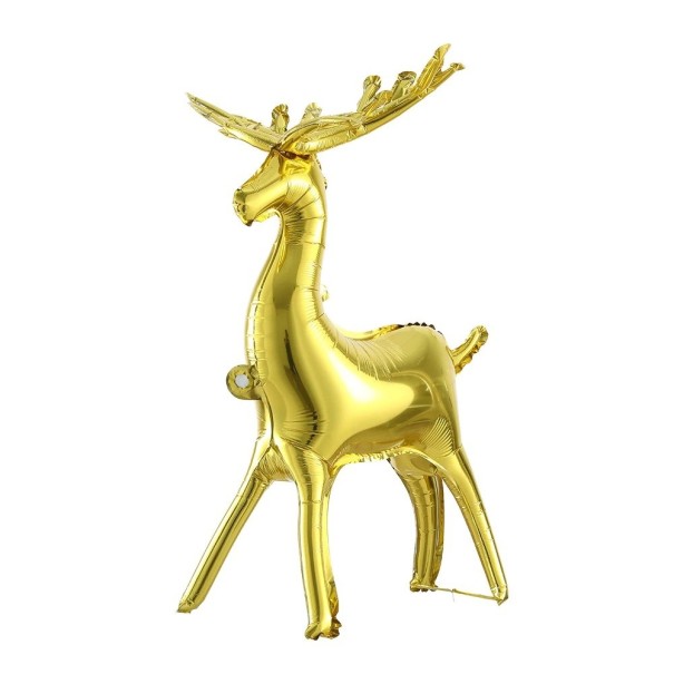 Świąteczny jeleń z balonu foliowego złoto