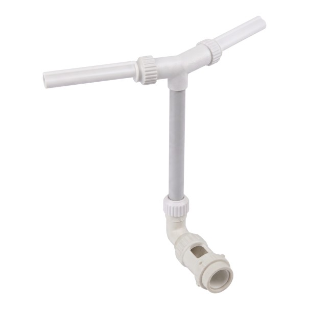 Swimming Pool Fountain Double Sprinkler Waterfall with Holder Rotating Arms 360° Adjustable Direction and Height of Stream White For Garden Pools 1