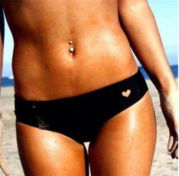 Swimwear Bottoms with Hearts L