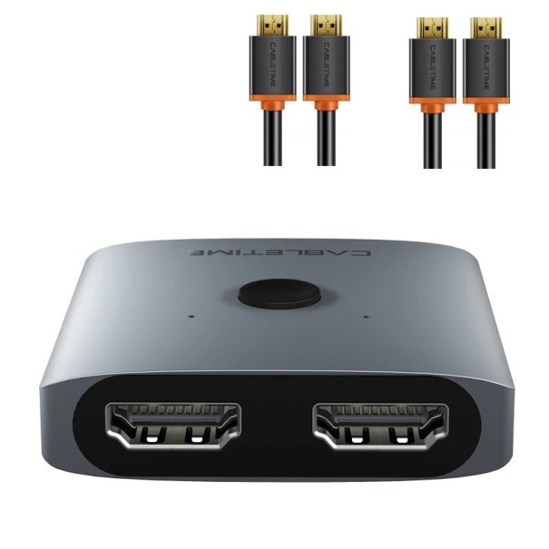 Switch HDMI bidirecional 2:1 / 1:2 com cabo HDMI 2