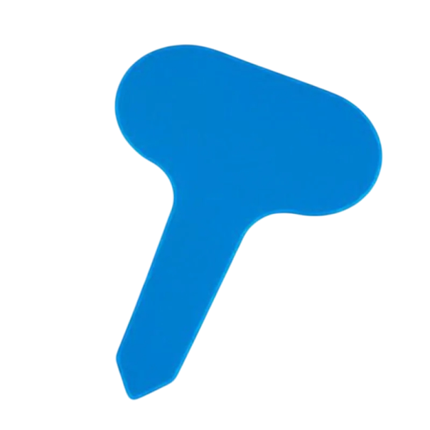 Σύνολο 100 χρωματιστών πλαστικών ετικετών φυτών 7 εκ. PVC σημάδια στο έδαφος Κηπουρικές ετικέτες για λαχανικά και λουλούδια μπλε