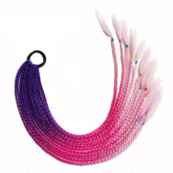 Syntetflätor på elastiskt band 60 cm 2