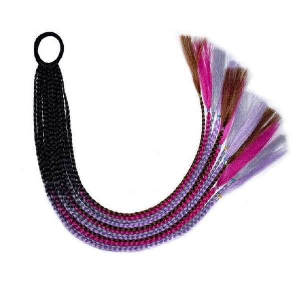 Syntetflätor på elastiskt band 60 cm 9