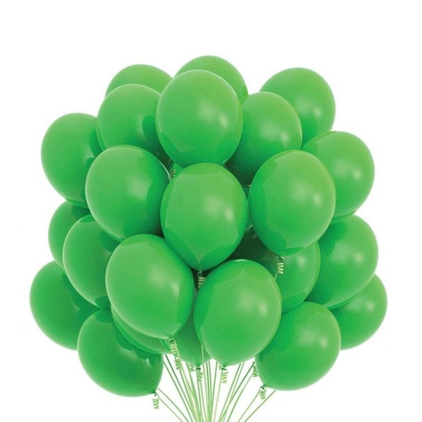 Syntymäpäiväilmapallot 25 cm 20 kpl vihreä