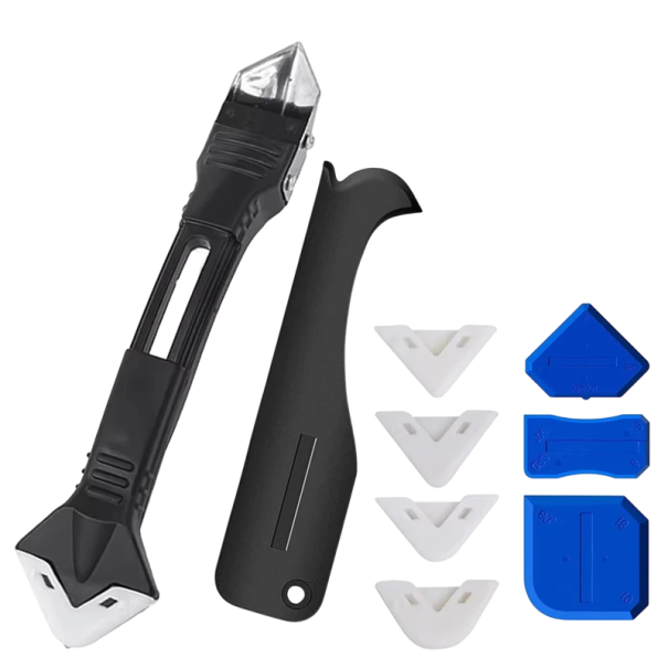 Système professionnel 9v1 pour le retrait et le lissage de silicone Mastics et joints Rénovation salle de bain Cuisine Outils pour réparations et entretien 1