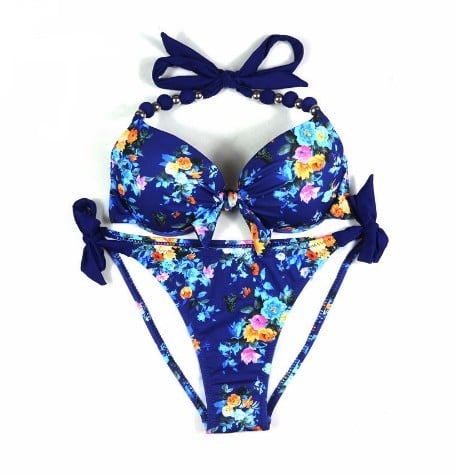 Szexi bikini virágmintával XXL