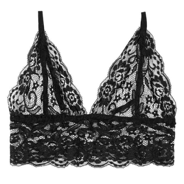 Szexi csipke bralette melltartó fekete L