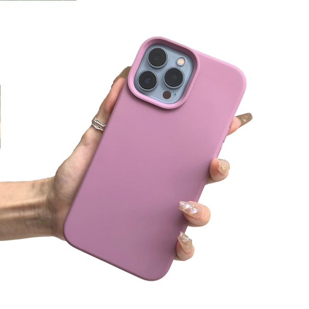 Szilikon borítás iPhone 15 Plus készülékhez rózsaszín