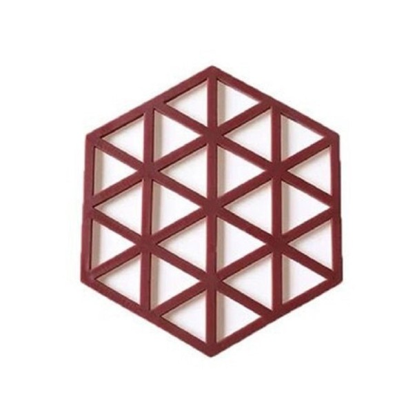 Szilikon poháralátét hatszög alakú burgundia 2