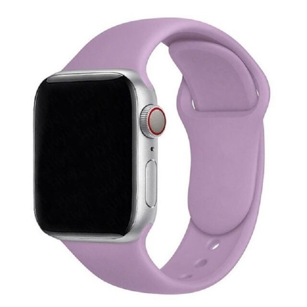 Szilikon szíj Apple Watchhoz 42 mm / 44 mm / 45 mm méretű SM világos lila