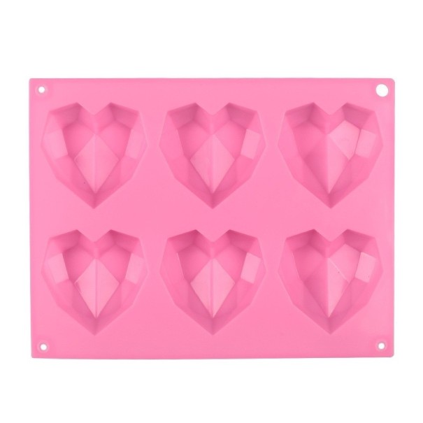 Szilikon szív forma Z138 rózsaszín