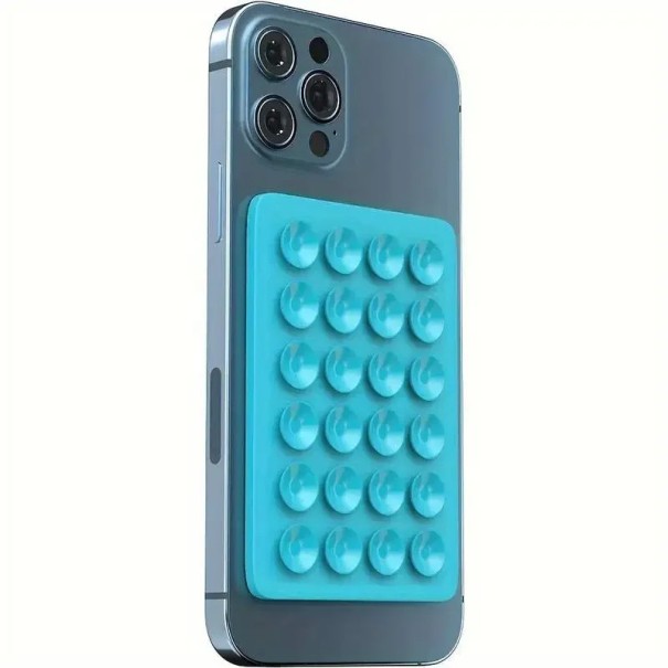 Szilikon tapadókorongos telefontartó 8 x 5,5 cm csúszásmentes egyoldalas fali állvány Öntapadó mobiltelefon tartó Otthoni irodai autó világoskék